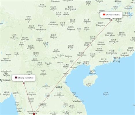 長沙至清邁飛行多久?從航空距離來看,兩地間約有2,400公里。